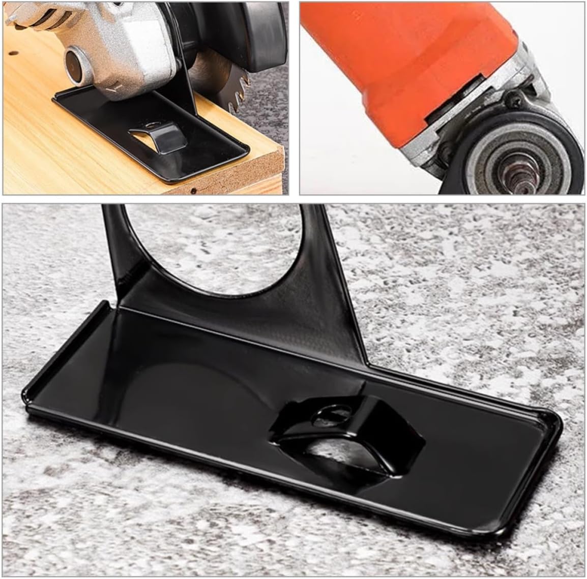 BETOOKY Aluminum Alloy Angle Grinder Stand with Sturdy Stable Support, Metal Angle Bracket Accessory for Woodworking Tools, Cutting Machine Holder Base for Precise and Safe Operation