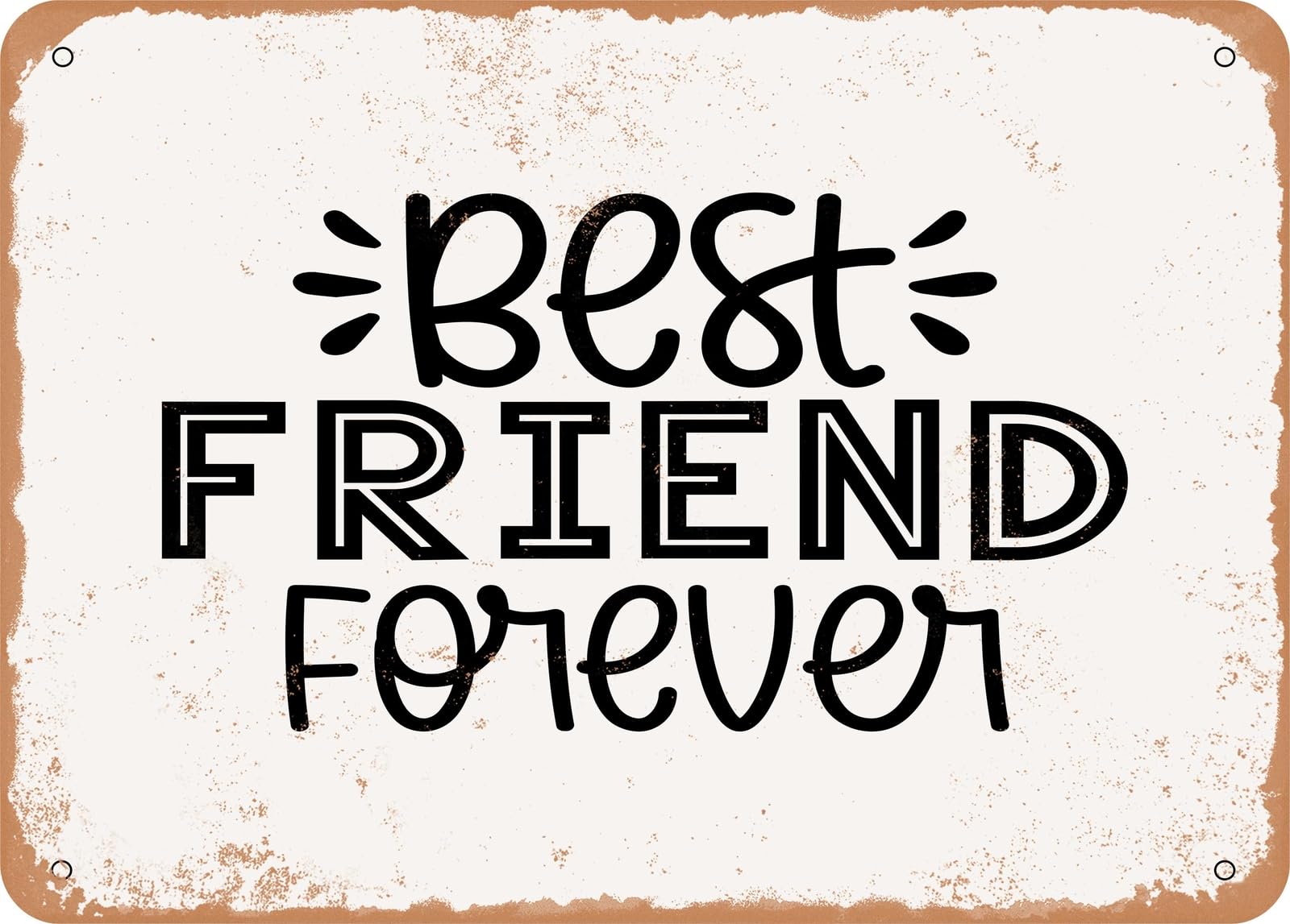 Miaomansenstore Metal Sign - Best Friend Forever - Vintage Look Sign Home Decor