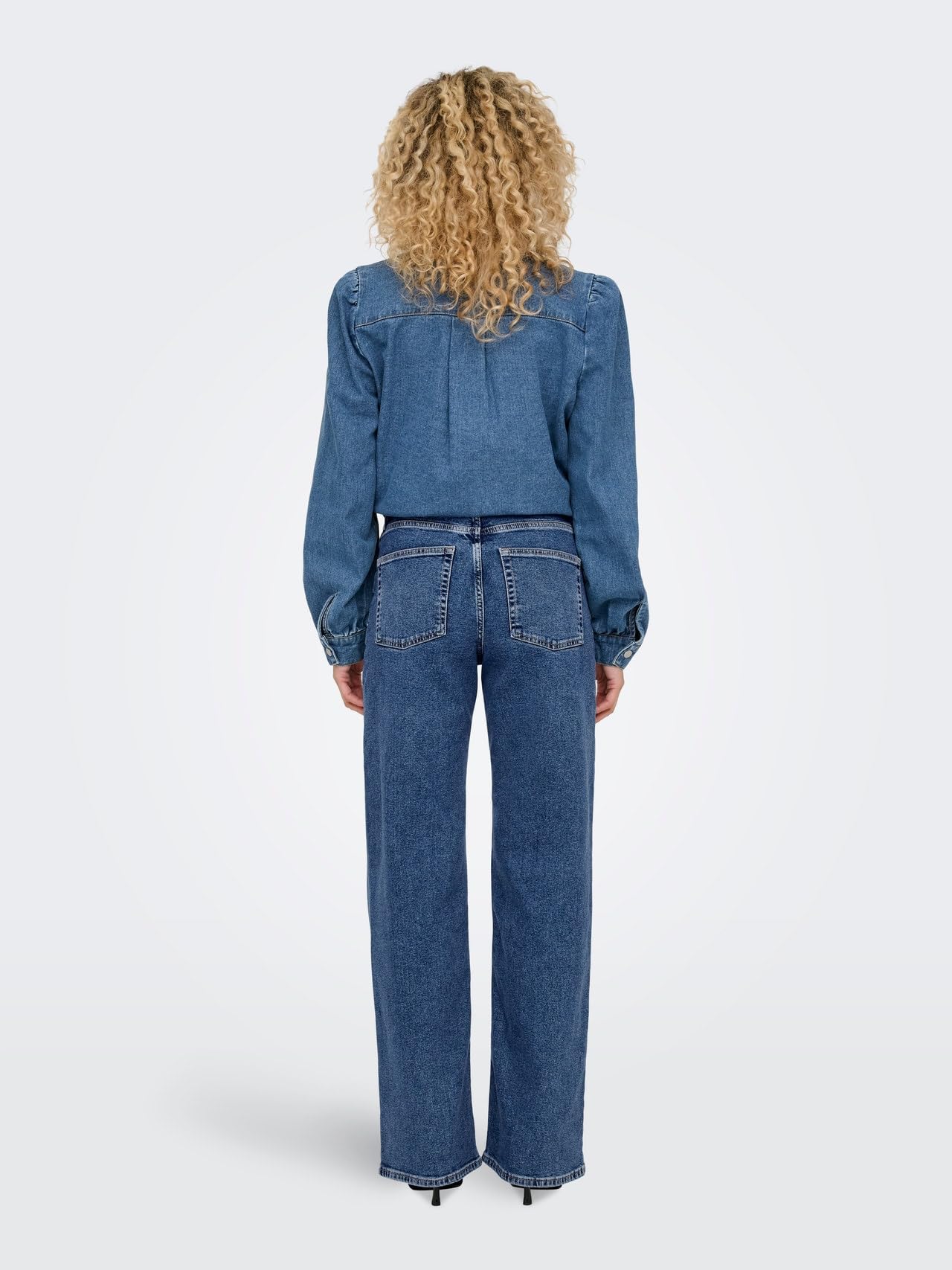 ONLY Female Jeans mit weitem Bein ONLJUICY Hohe Taille Weiter Beinschnitt Jeans