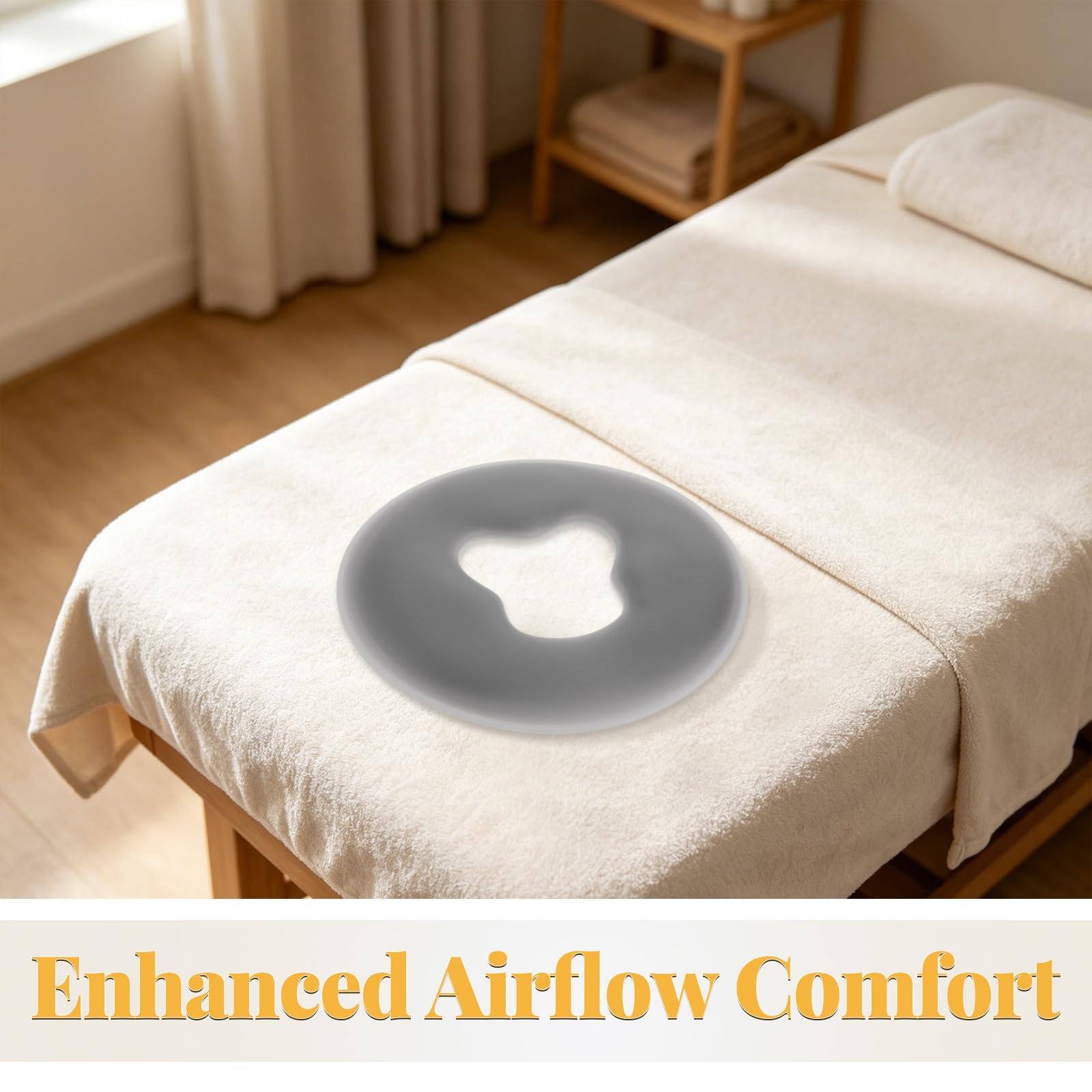 POPETPOP Almohada de Masaje Facial de Silicona para Camilla con Soporte