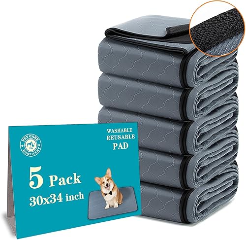 Miniatura 9 de Almohadillas lavables para orina para perros, paquete de 5, 36 x 41, almohadillas reutilizables para cachorros, almohadillas de entrenamiento para