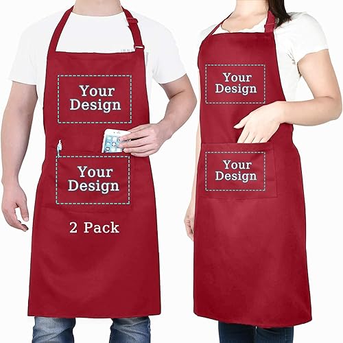 Delantal personalizado con foto Diseño personalizado Nombre Texto Imagen Delantales Chef Delantal Impermeable Delantal de Cocina Delantal Regalo de