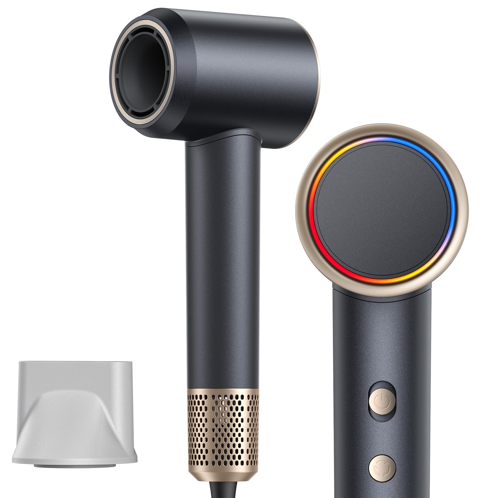 Aidisy Föhn, Ionen Haartrockner mit Diffusor Fön Leise Föhnen Leicht 110.000 U/min 200 Million Ionen Föhn für Zuhause Salon Reisefön 3 Temperaturen und 2 Geschwindigkeiten Haarföhn