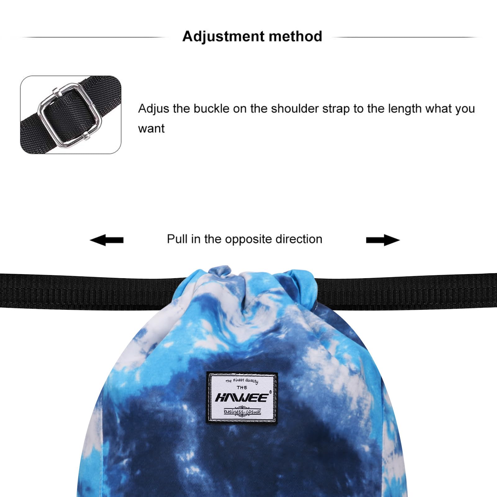 Impermeable Casual Mochila con Cordón Grande Deporte Bolso de Gimnasia Mochila de Cuerda Unisex para Mujer Hombre Vida Cotidiana Aire Libre Yoga Escuela Playa Nadar — view 7