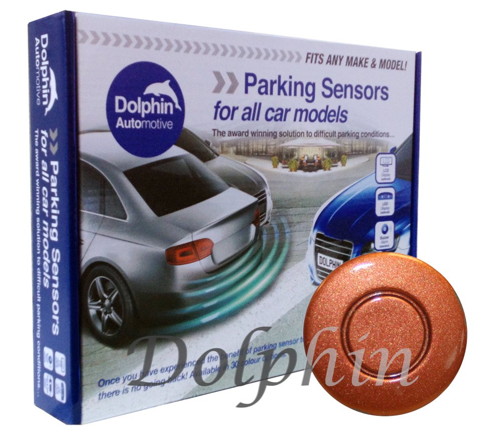 Dolphin Automotive DPS400 Reverse Parking Sensors Auto Express Award Winning 4 Ultrasonic Radar Sensors Kit Audio Alert System Matt & Gloss Black +30 More Colours (Gloss Black) — view 11