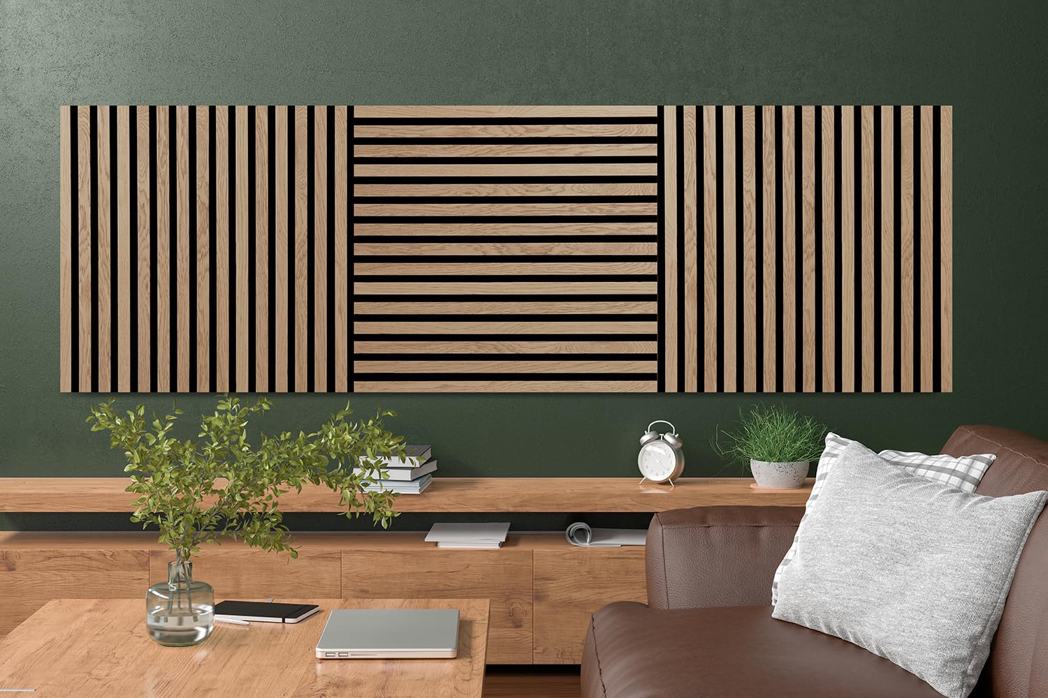Fibrotech 2344641 Pannelli Quadrati acoustico-Quercia, Rovere Chiaro