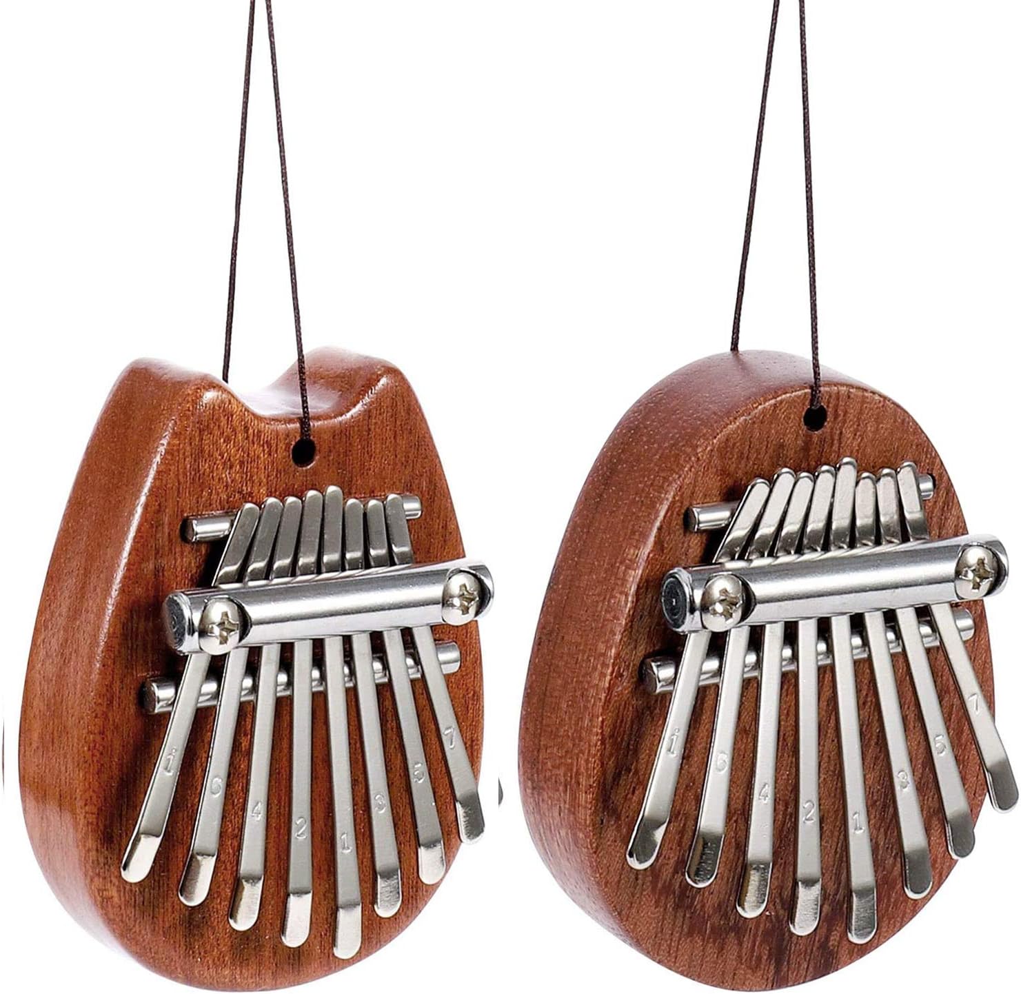 Kalimba Thumb Piano 21 Keys, Portable Mbira Finger Piano Gifts For Kids And Adults Beginners Brown