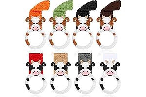 Hoolerry 8 Pcs Crochet Towel Holder