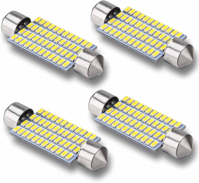 Lâmpadas LED Festoon automotivas GIVEUBED 42 mm 578/211-2, luz branca – Pacote com 4