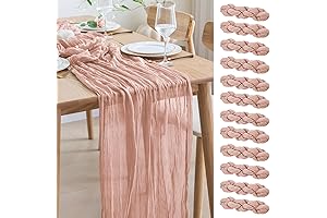 Asee'm 12 Pink Table Runners 12 Pack 10FT for Wedding Bridal Shower Party