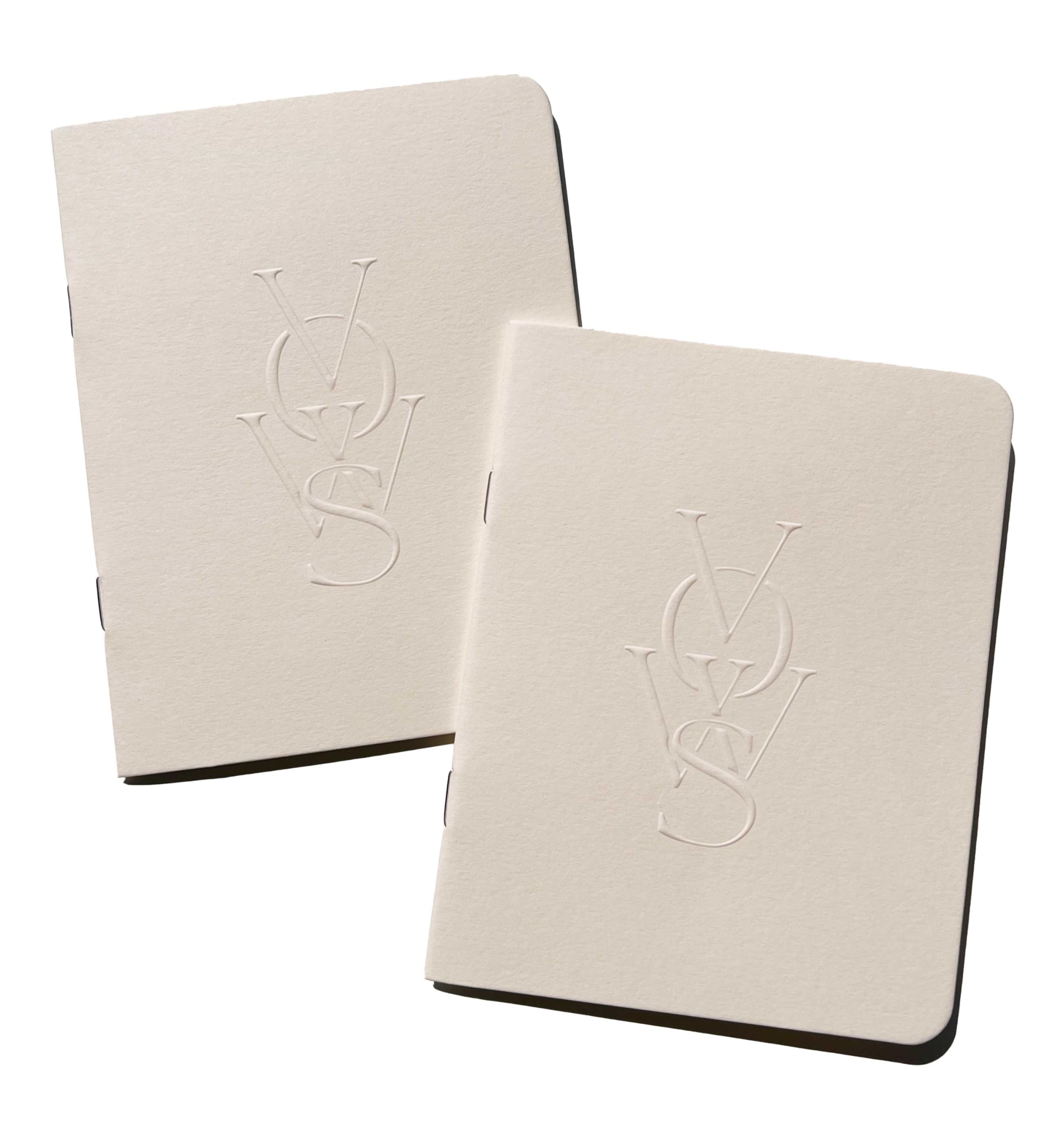 SOLE PAPER CO. Embossed Vow Books, His & Her Unisex, Vow Renwal, Bride & Groom, Wedding Vow, Couples Books, Handmade Modern (Vellum)