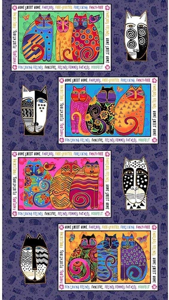 Feline Frolic Laurel Burch Bright Words Panel