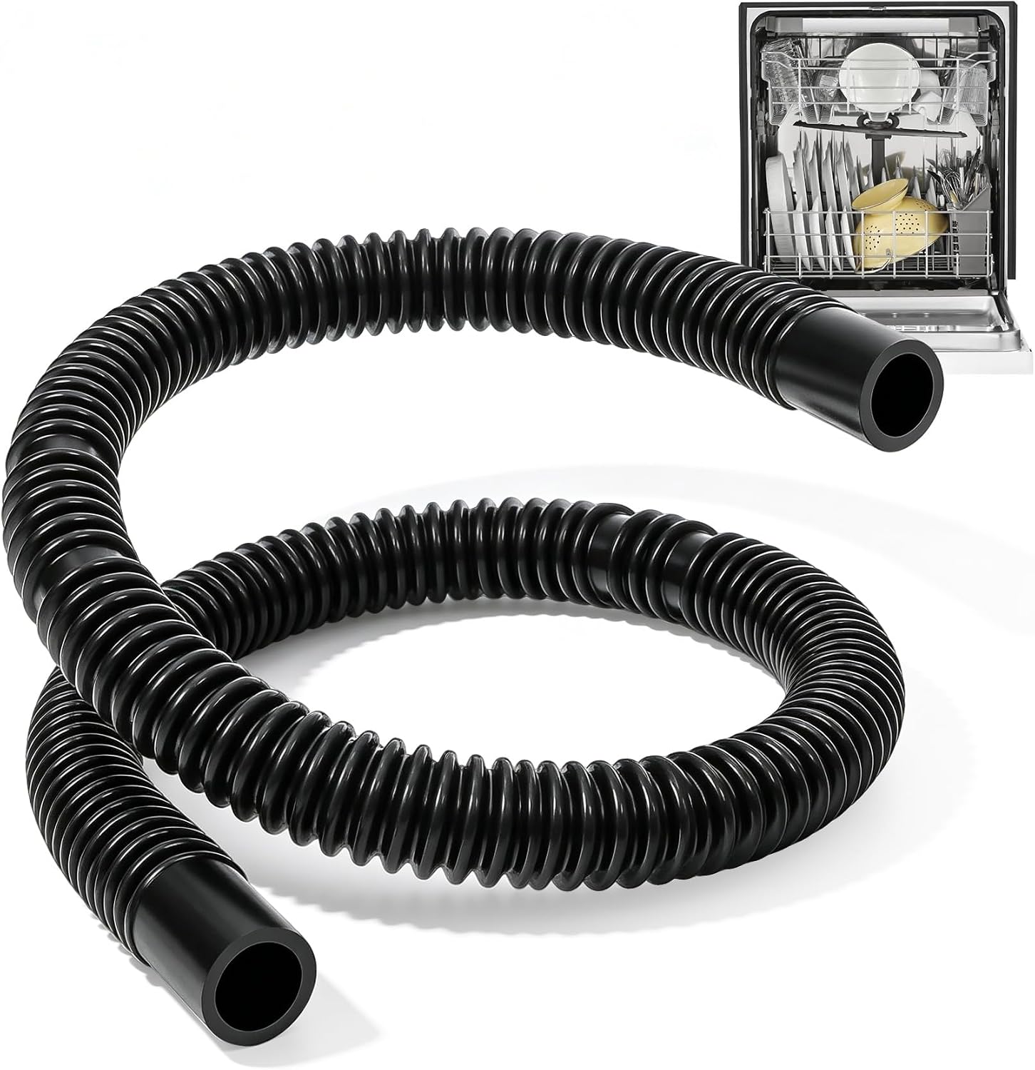 W10878507 Dishwasher Water Inlet Hose Compatible with Whirlpool, KitchenAid, Kenmore & Maytag – Replacement for GU2300XTVT0, WDTA50SAHZ0, MDB7749SAM0, 8531412, W10769066, AP6026711, W10208735