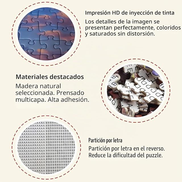 Foto 4 de 8 de GLHUIOZ Puzzle de 1500 Piezas, Puzzle para Adultos, Impossible Puzzle Colorido para Juegos