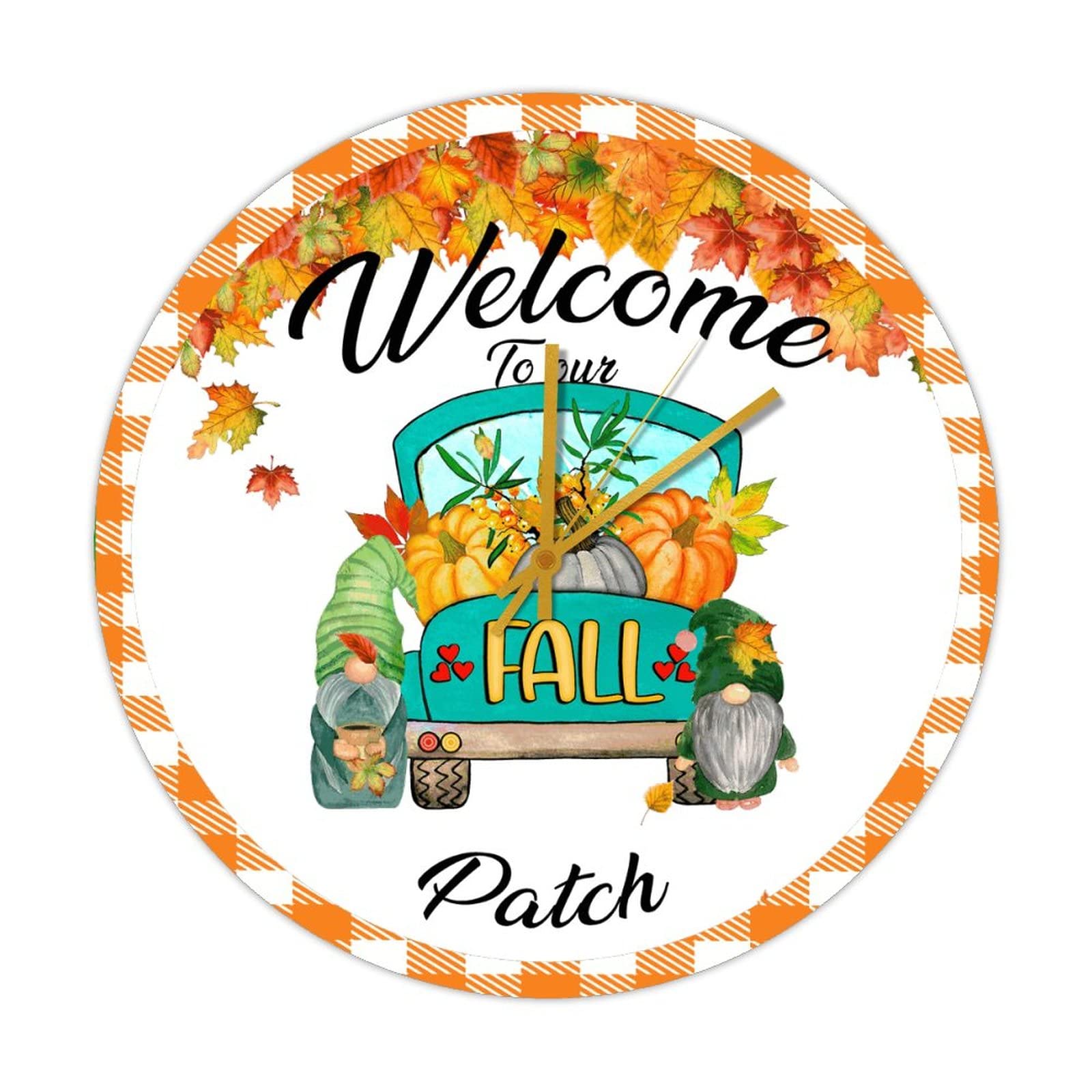 Horloge Welcome to Our Patch en bois à offrir pour les fêtes du Nouvel An