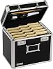Vaultz Locking File Organizer Box - 13.5 x 13.25 x 10.5 Inch Large, Portable Locking Storage Box for Filing Letters & Documents w/Combination Lock, Black