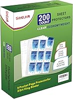 Vista 1 de Protector de página de 9 bolsillos, paquete de 200 fundas para tarjetas coleccionables para Skylanders, MTG, cupón, juego, tarjetas de fútbol