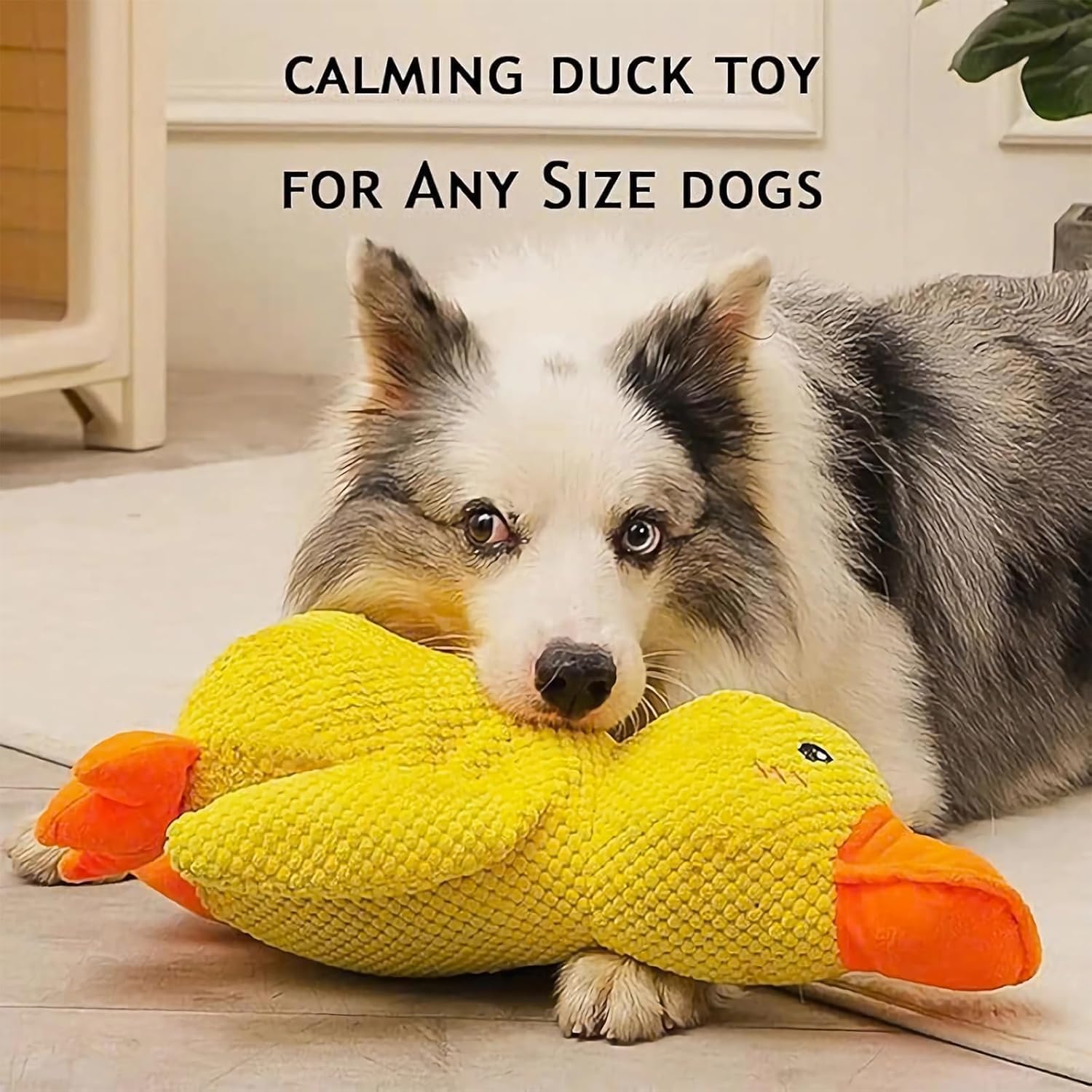 Pato calmante Paw Love, pato Pawlove, juguete calmante para perros, suministros para mascotas, juguetes de pato arrugado, juguetes de patos cuacking, almohada suave de peluche calmante para cachorros