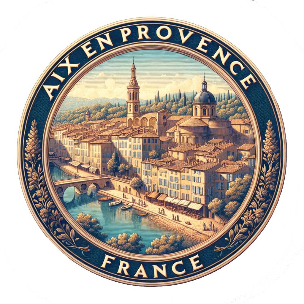 Aix en Provence France Souvenir Destination Home Decor Vinyl Decal Sticker 4-Inch