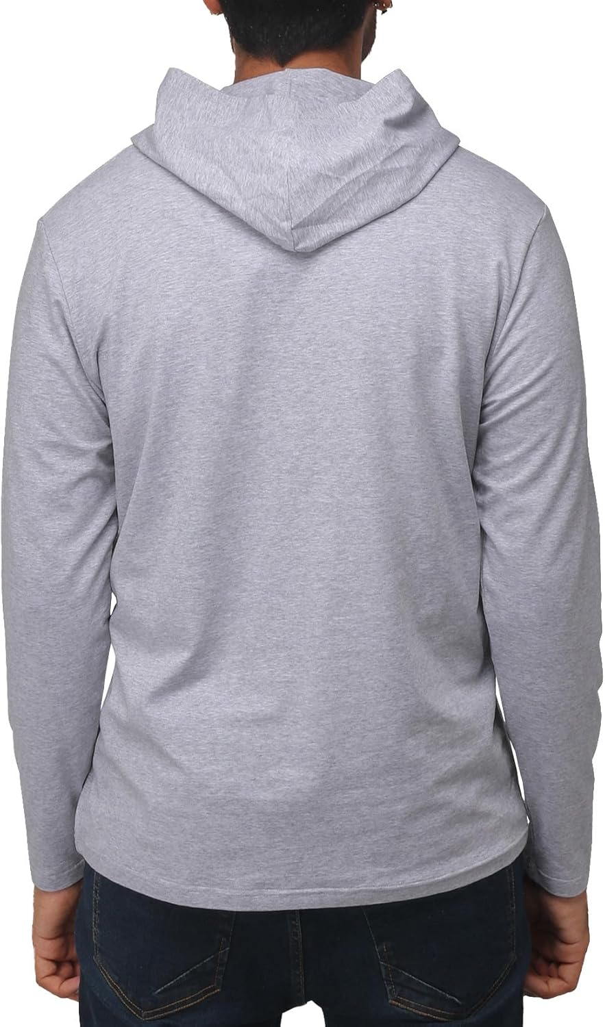 X RAY Men's Crewneck & Hooded Long Sleeve T-Shirt, 95% Cotton Stretch Slim Fit Basic Shirt for Men - Image 3