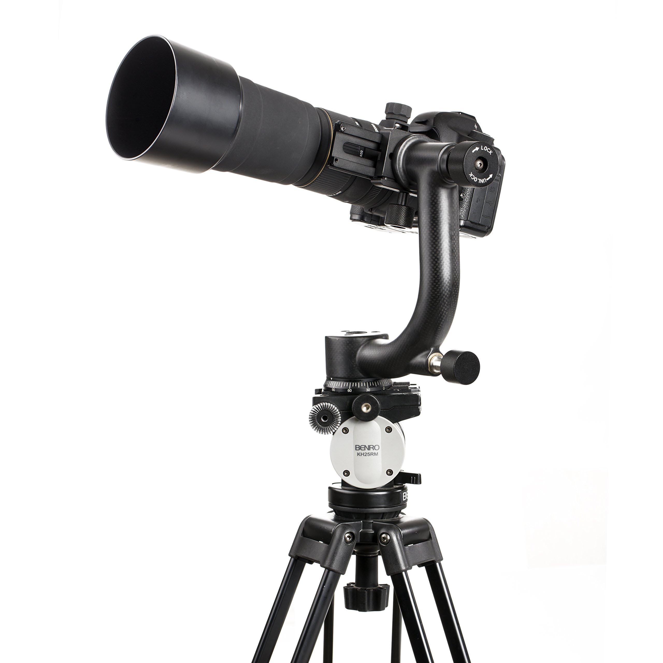 NEEWER GM102 Gimbalkop voor statief, monopod, telelens, 360° panorama -camera-statiefkop, 3-assige instelling, hoogwaardige CNC-aluminiumlegering, Arca-type snelspansysteem, maximaal 15 kg