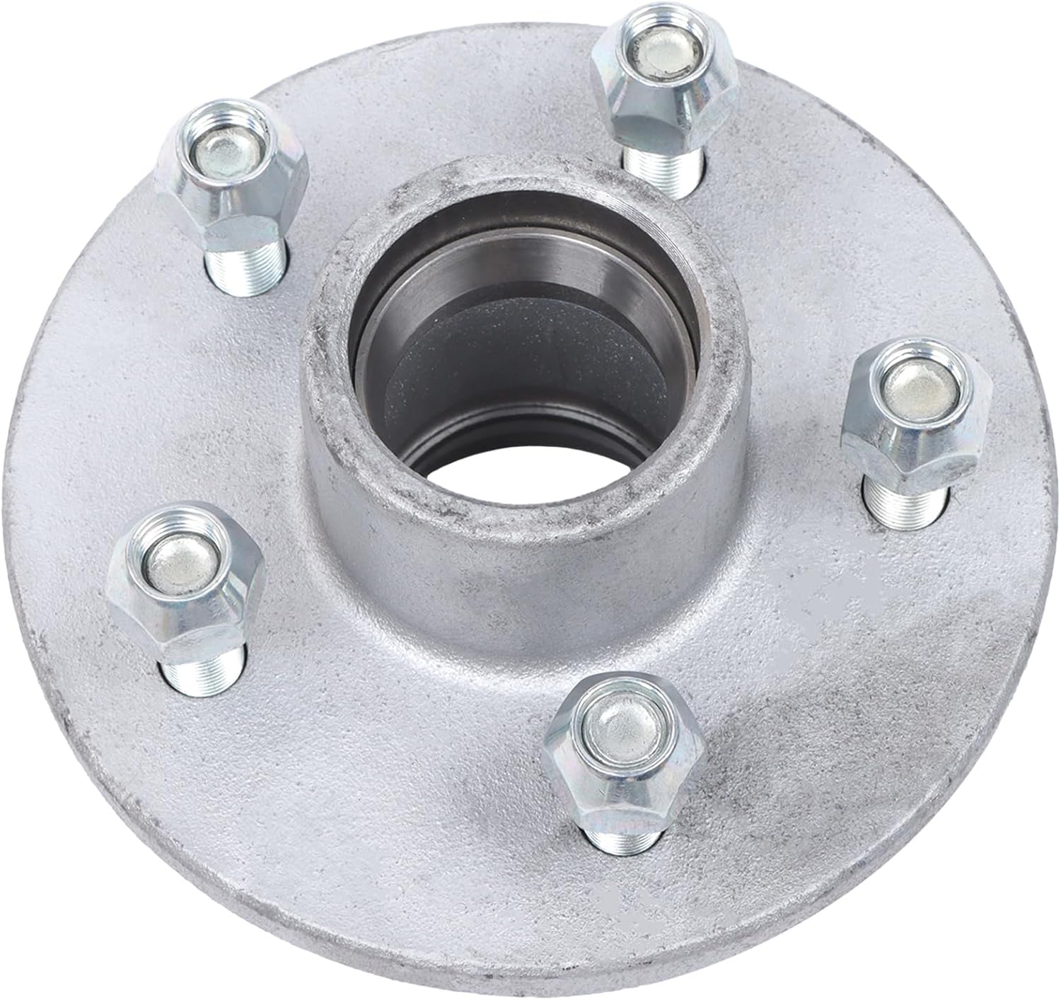 GXYWADY 2 Sets 5 on 4.5 Inch Galvanized Trailer Hub Kit Replacement for 3500 lbs 84 Spindle with Trailer Bearing Kit (5 Pieces/Set)