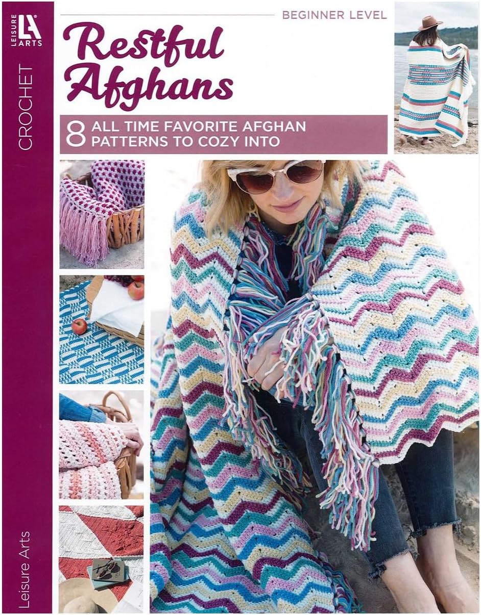 Leisure Arts Restful Afghans Crochet Book