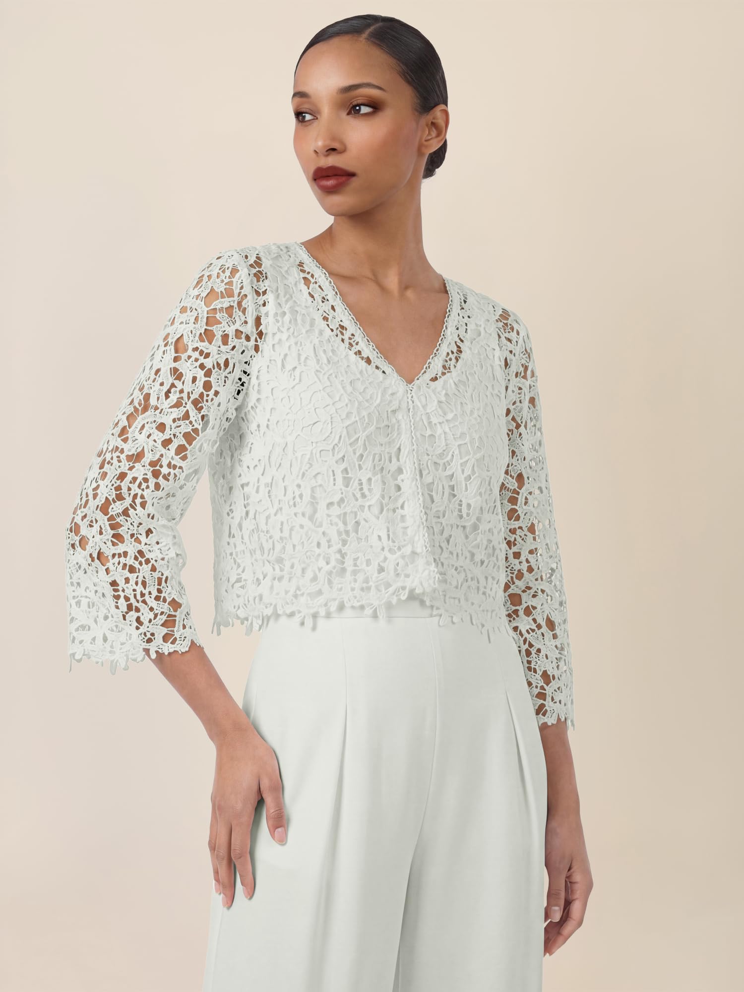 APART Fashion Damen Overall mit Spitzenjäckchen Overall mit Spitzenjäckchen