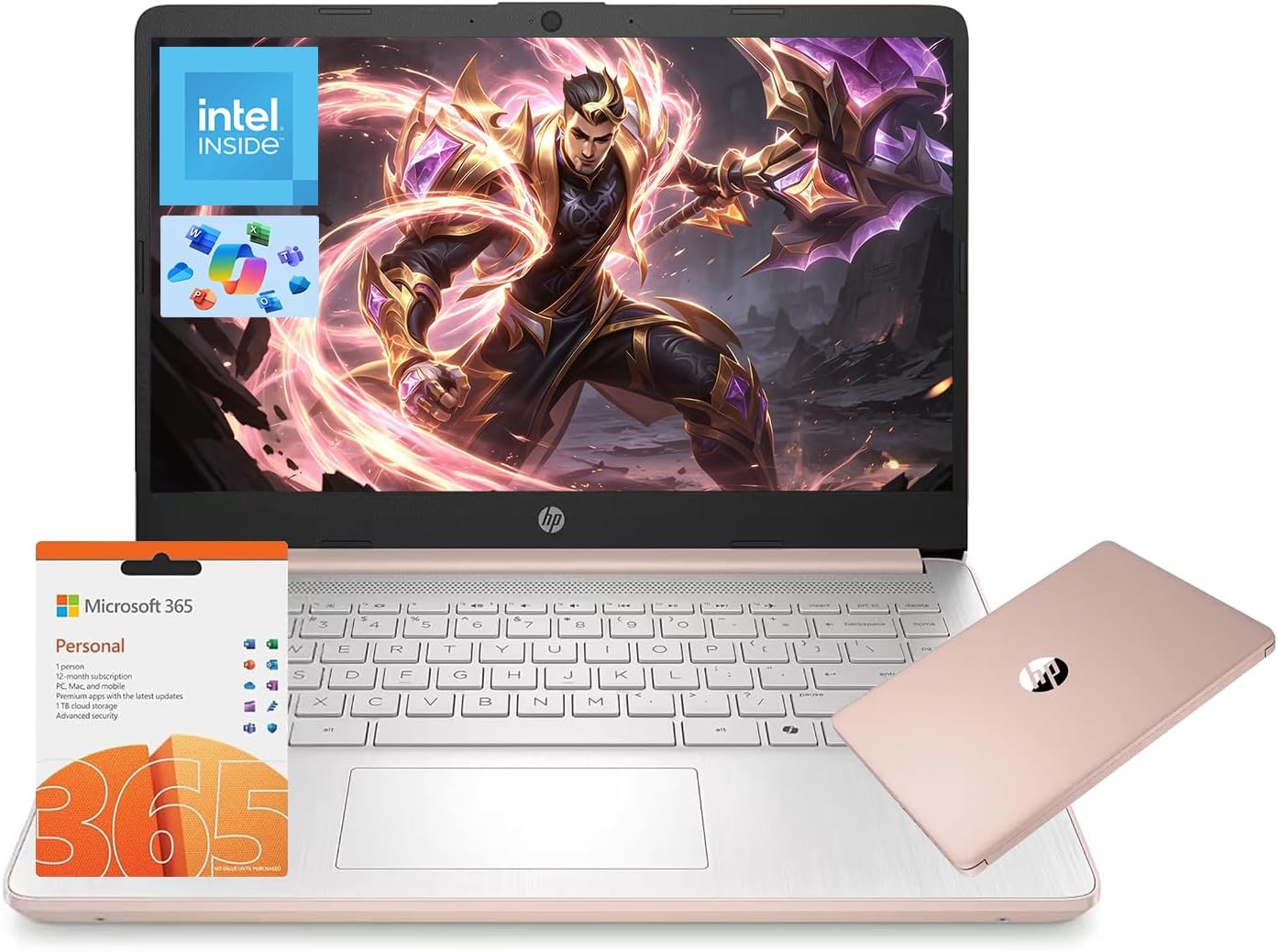 HP 14" Laptop Intel N150 (Beats i3) Up to 16GB RAM 256GB Storage WiFi 6 Office 365 Windows 11 Student Pro Laptop