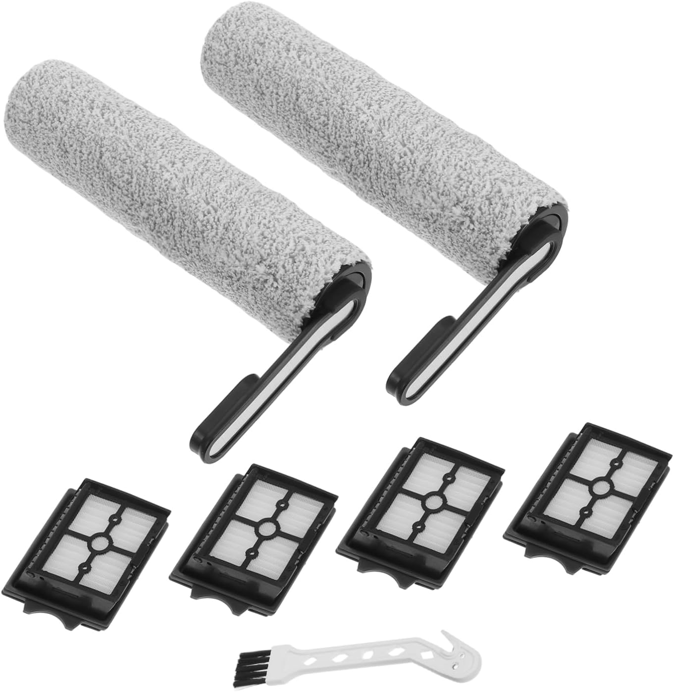 1 Set Roller Brush Filter Replacement for Floor Scrubbers Compatibility Optimal Cleaning Results Fine Filters Included