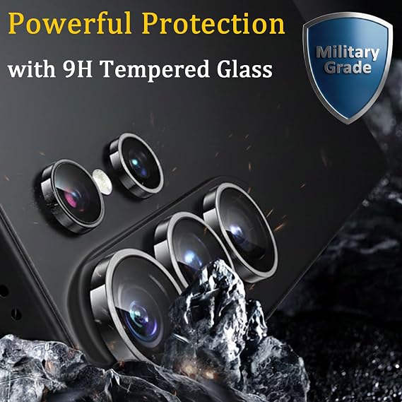 2-Pack Camera Lens Protector for Samsung Galaxy S26 Ultra 5G,9H Tempered Glass Individual Metal Ring Lens Protector,Ultra HD Scratch Resistant Camera Cover for Samsung S 26 Ultra,Pink