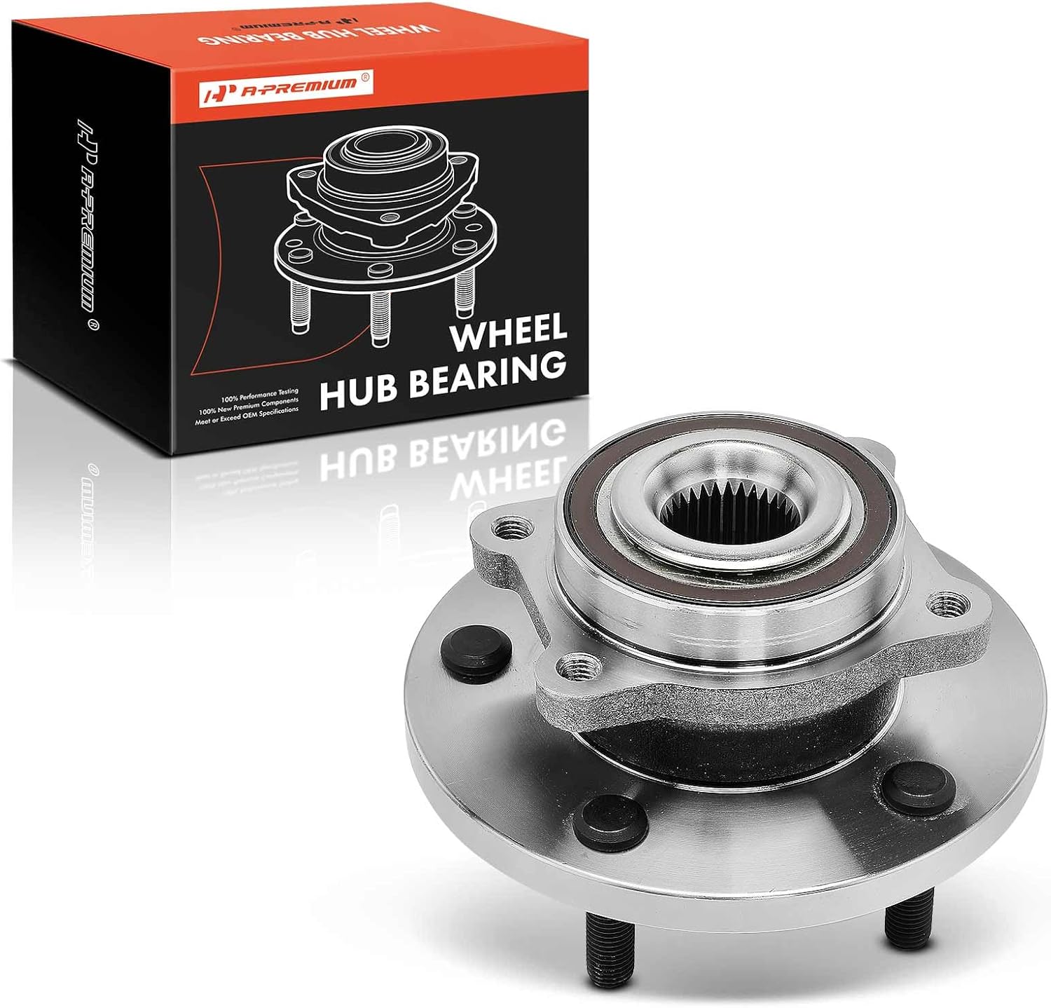 A-Premium Front Wheel Bearing and Hub Assembly with 5-Lug Compatible with Dodge Journey 2009-2020