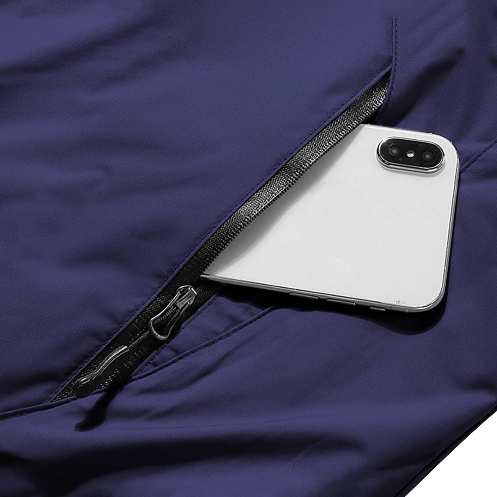 Chubasquero grueso para hombre, cortavientos para hombre, con cremallera completa, chaqueta de softshell transpirable, chaqueta funcional con capucha separable, chaqueta cortavientos cálida