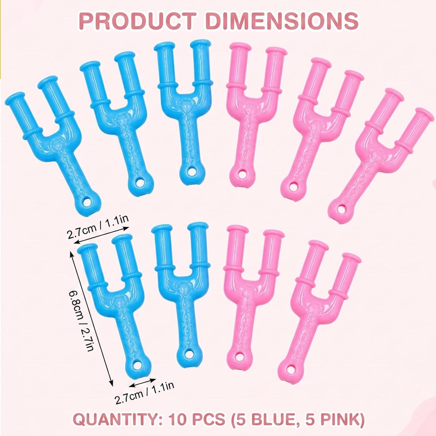 Njiwkiw 10Pcs Rubber Band Bracelet, Hook Tool with Y-Shaped Mini Weaving Bands, Professional Plastic Slingshot Hook for DIY Jewelry Making, Crafting Rubber Band Bracelets and Necklaces