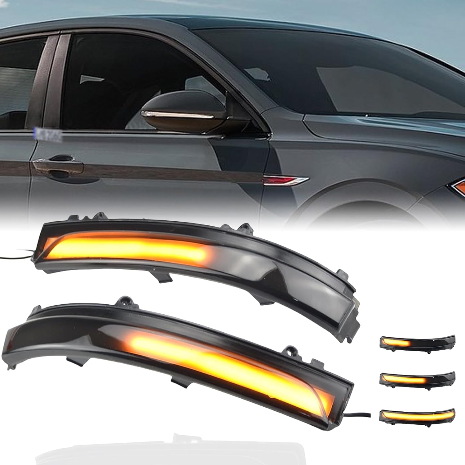 Replacement Side Mirror Turn Signal Light Compatible with VW Passat B7 2012-2018 Jetta MK6 2011-2018 Beetle 2012-2019 | Fits OEM 5C6949101 5C6949102 5Z0949101 5Z0949102