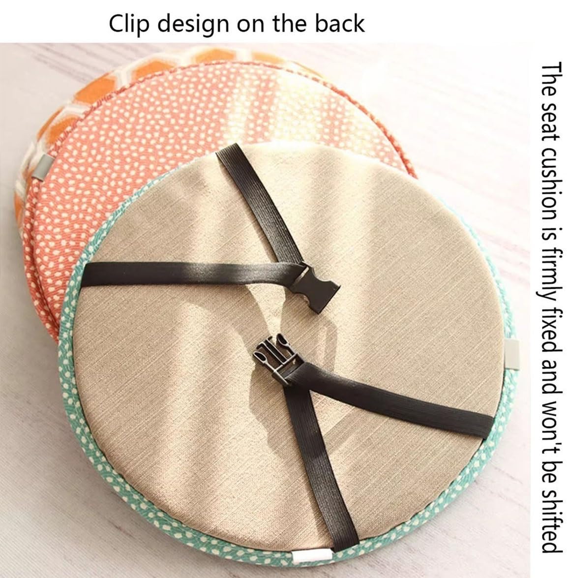 Coussin Rond De Chaise Pour Tabouret Avec Attaches,Coussins