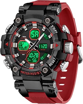 findtime Relojes para Hombres Watches for Men Mens Watches Waterproof Military Tactical Sport Running Digital Analog Stopwatch