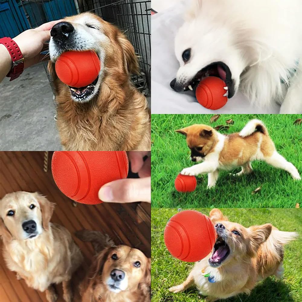 Zabawki dla szczeniąt, Zabawki dla psów Gumowa piłka Odporna na gryzienie Piłka Zabawka Szczeniak Teddy Pitbull Solidna Artykuły zwierząt 2 szt. Czerwony S(Red L)