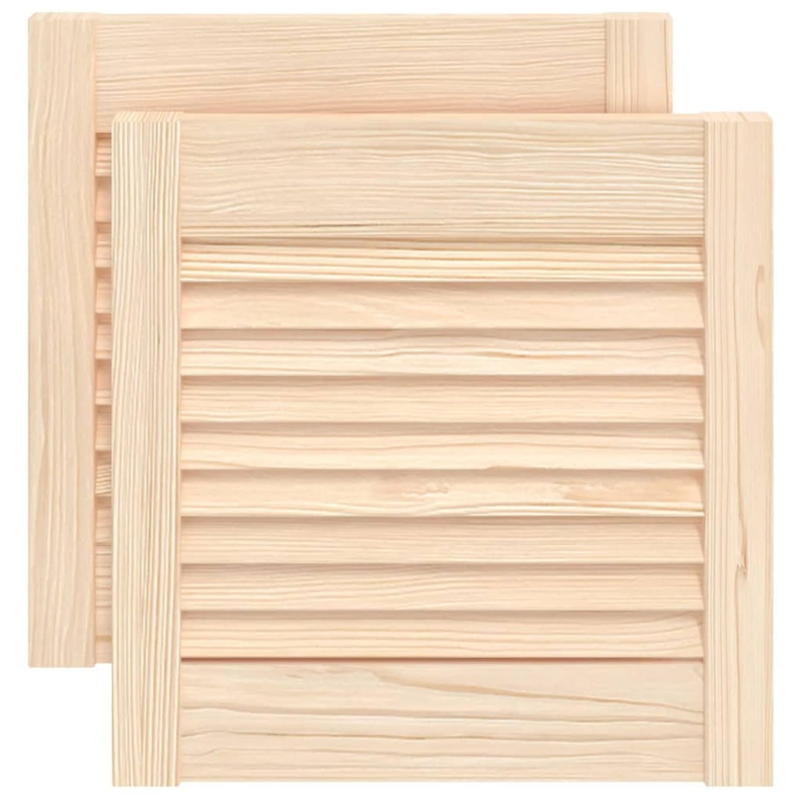 Ante a Lamelle 2 pz in Legno Massello di Pino 39,5x39,4 cm,Articoli di ferramenta,Accessori ferramenta,Articoli per mobiletti,Ante per mobiletti-151107