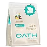 Oath Nutrition Clear Whey Isolate Protein Powder, Coconut Colada, 20g Complete Protein per Serving, No Added Sugar, Grass-Fed, 21 Servings