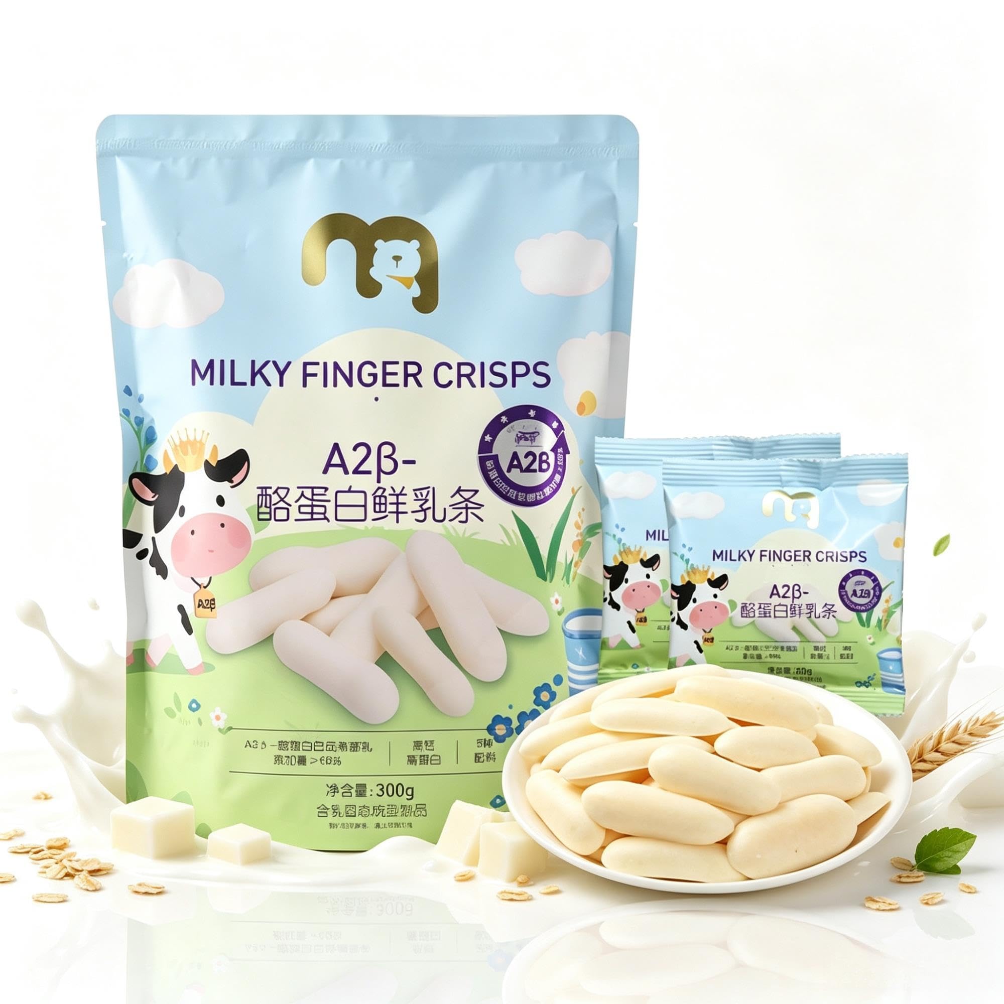 Kasein-Frischmilch-Sticks, 300g, knuspriger Milchsnack, ca 15 Stück