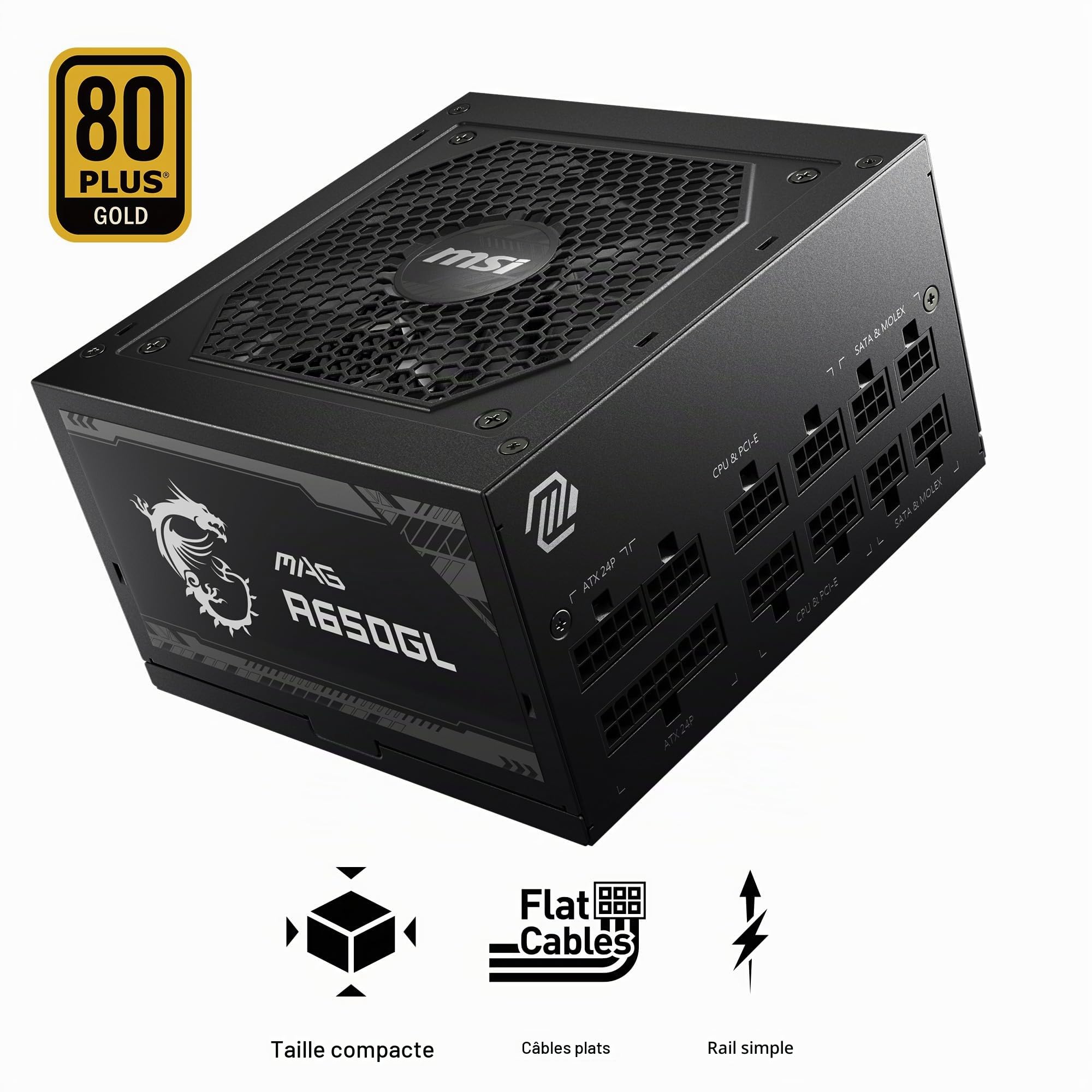MSI PSU mag A650GL 80 Plus Gold Full Modular