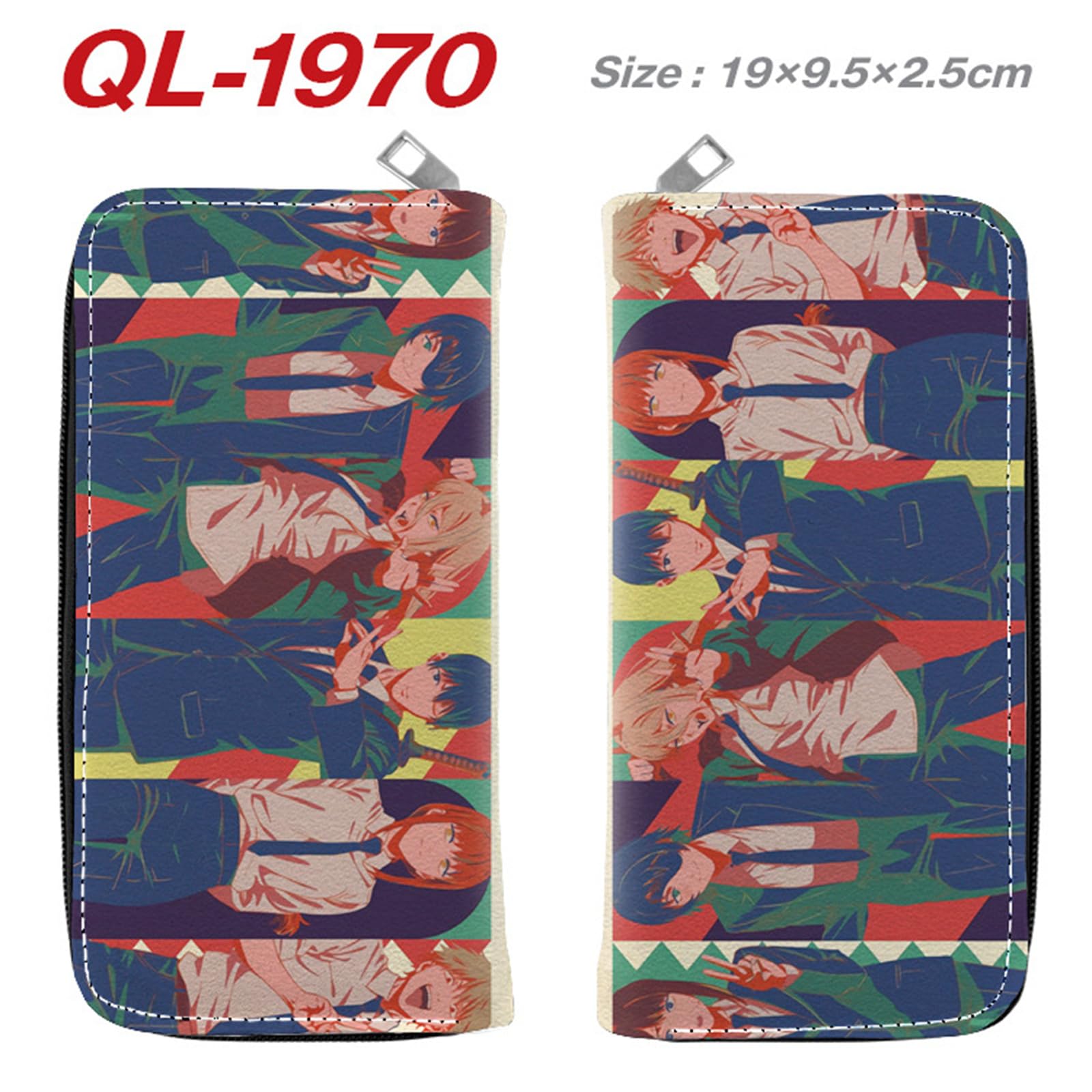 GO2COSY Anime Chainsaw Man Wallet Long Bifold Purse Credit Card Holder 9