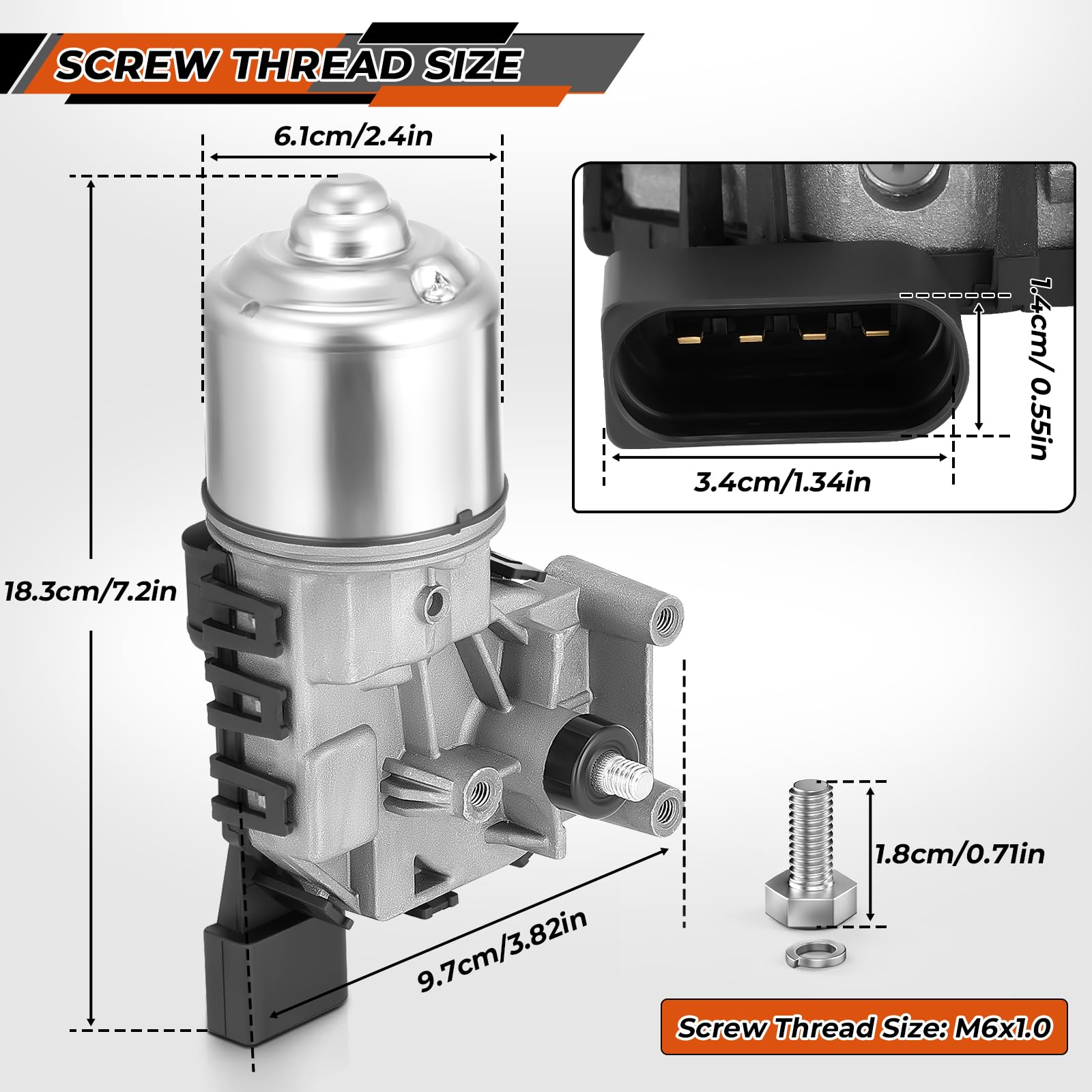 GM OEM Rear Windshield Wiper Motor For Chevy Sonic 2013-2020