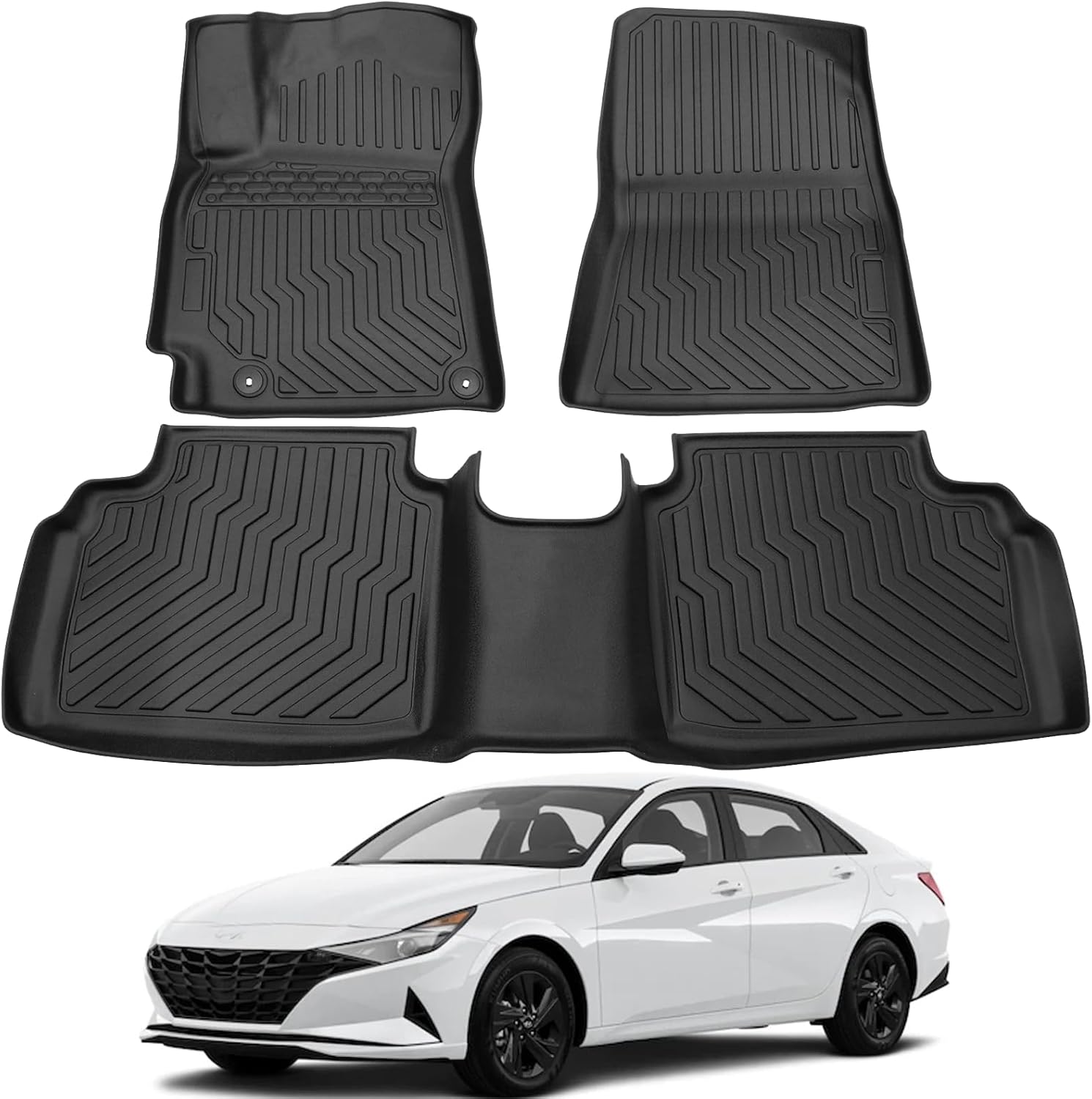 Amazon.com: All Weather Rubber Car Floor Mats Compatible with 2021-2023 ...