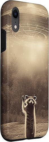 Vista 21 de iPhone 11 Pro Max Vintage alien raccoon UFO Alien Case