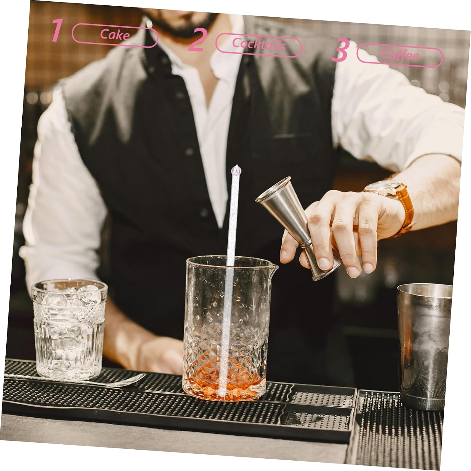 LIFKOME 100pcs Clear Cocktail Swizzle Sticks Versatile Mixing Tools for Drinks and Tea Elegant Design for Parties Home Bars and Events