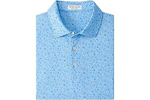 Peter Millar Polo Shirts: Men's Painkiller Performance Jersey Polo, Cottage Blue XL