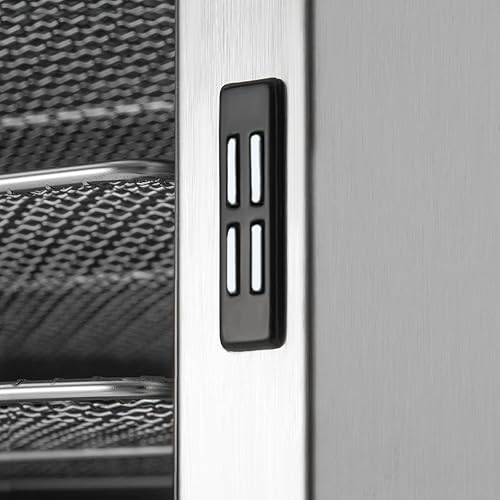 Miniatura 8 de Máquina deshidratadora de alimentos eléctrica comercial con ruedas, 1700 W, 20 bandejas, deshidratador de alimentos de acero inoxidable para carne,