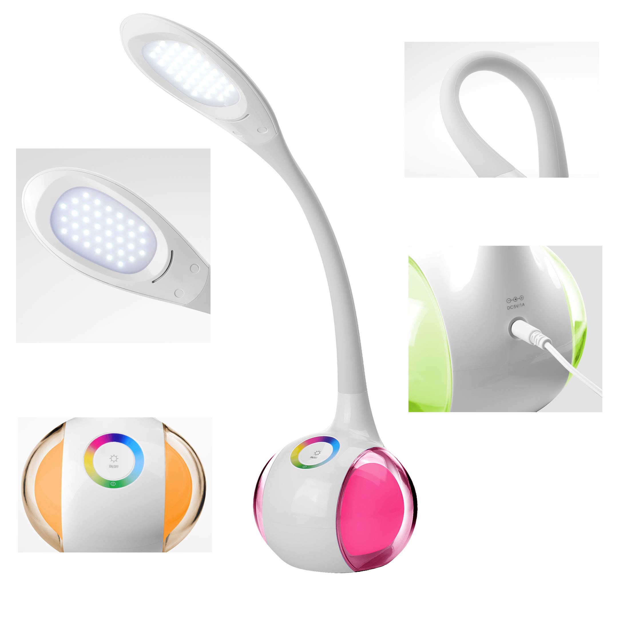 Led Schreibtischlampe Mit Nachtlichtfunktion Platinet Pdl20 7W 260 Lm 6000 K Kühles Licht - Weiß